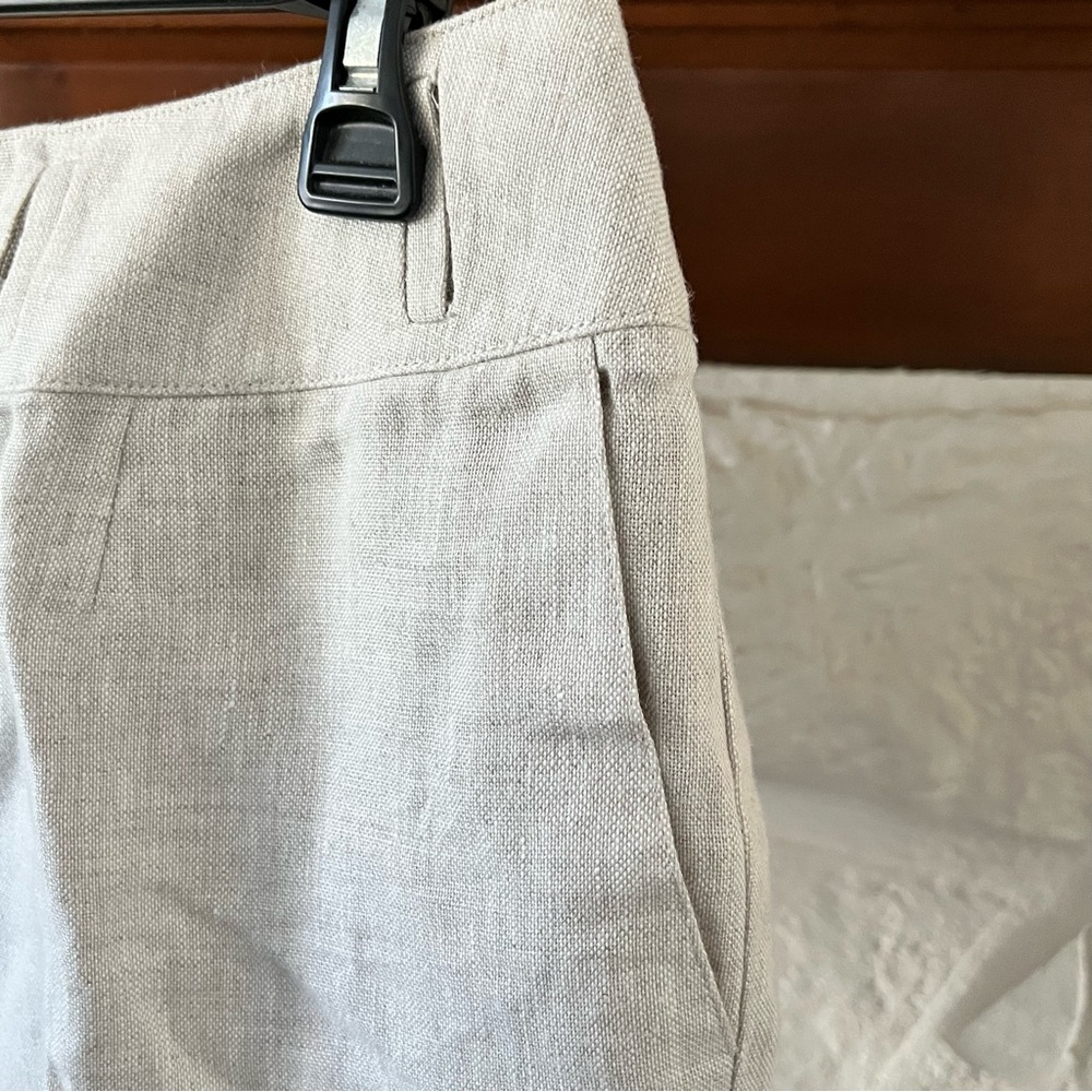 Talbots Capris Pure Irish Natural Linen Capris Pants Women’s Size 16WP - Picture 7 of 8